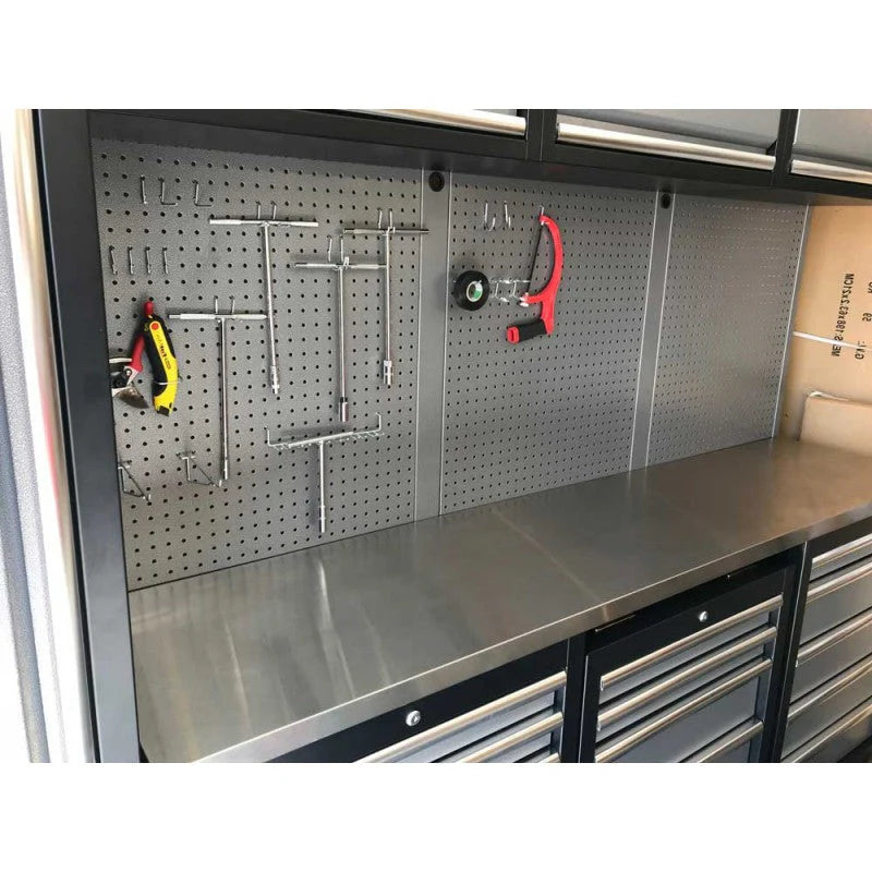 5.9M Steel Garage Workbench with Drawer and Cabinet Units – GT-COMBO5.9 - Premium Garage Cabinets - Modular from Standard - Just $5478! Shop now at GTools