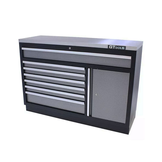 1.36m 7 Drawer with Cupboard Tool Box Workbench - Premium Tool Box from GTools - Just $1039.00! Shop now at GTools
