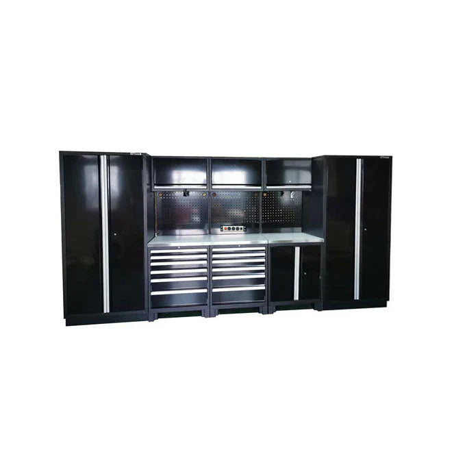 4M Pro Series Heavy-Duty Garage Workbench & Storage Combo (Wall-Mounted Overheads) - GT-PRO4B-P - Premium Garage Cabinets - Modular from Pro - Just $5611! Shop now at GTools