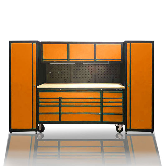 GTX 3M Steel Tool Storage & Tall Cabinet Set Custom Orange - Premium Tool Chest from GTools - Just $2499! Shop now at GTools