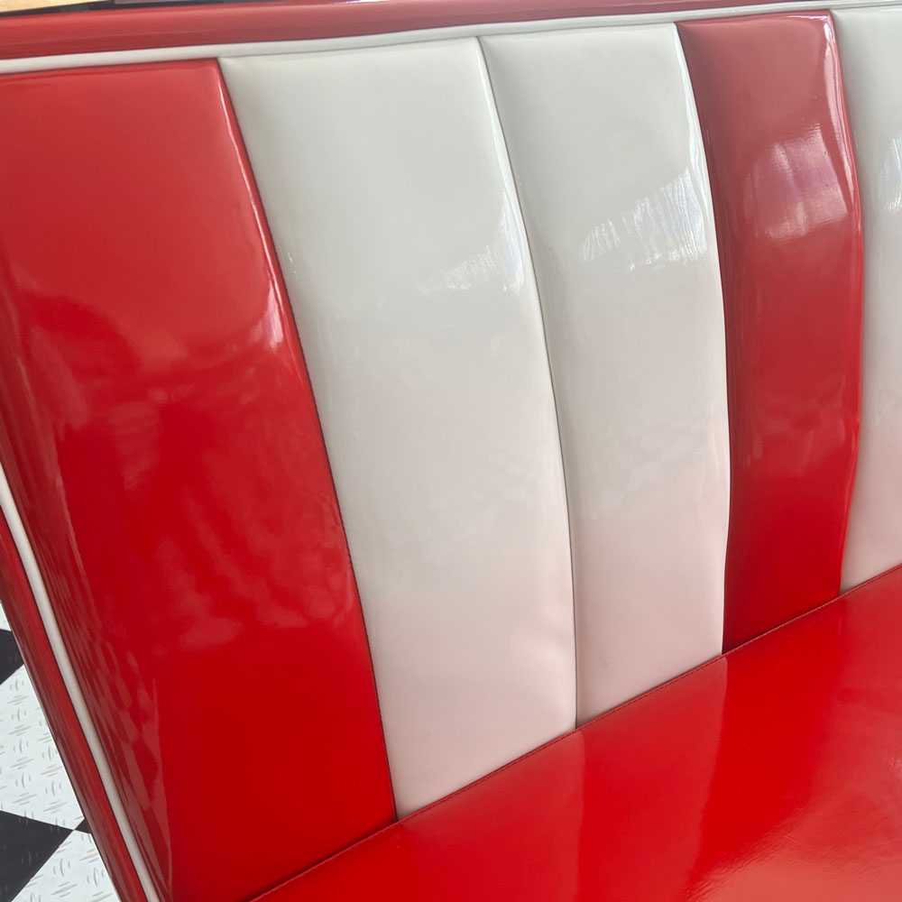 1950 Retro Cafe Diner Booth Sofa with Storage (Single Piece) - GTools