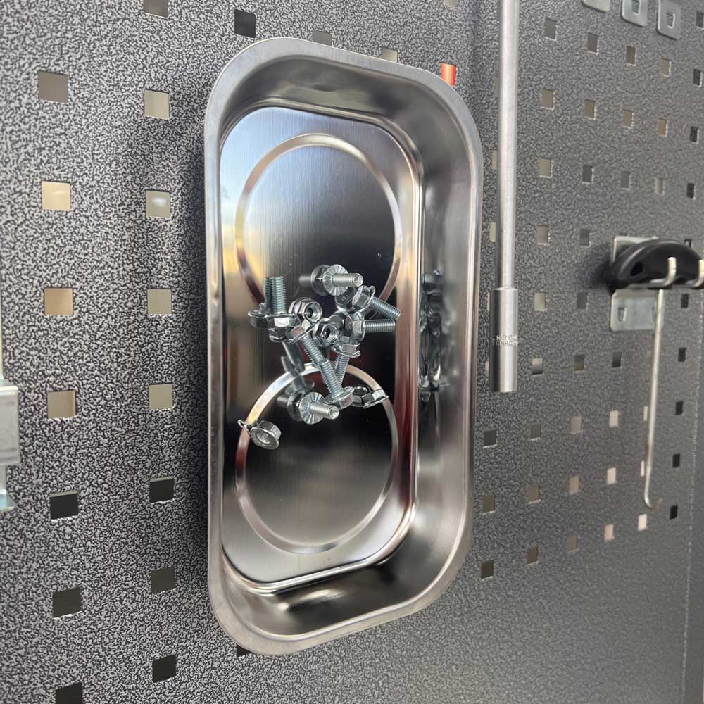 24cm Stainless Steel Magnetic Tray – Tool & Parts Holder - GTools