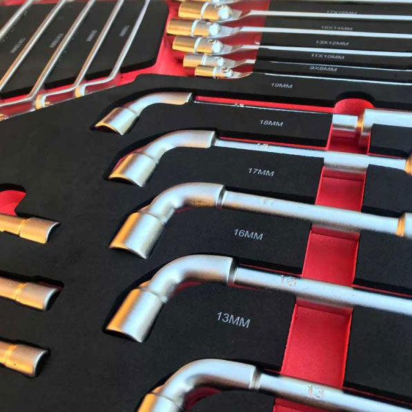 Offset and L Type Spanner Set in EVA Tray – Organised Tool Storage - GTools