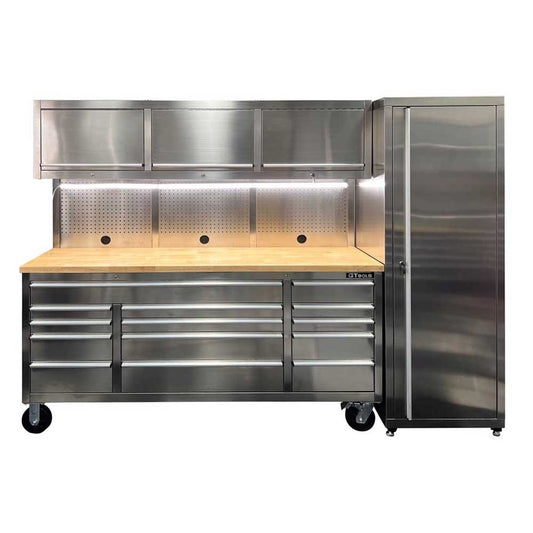 GTX 1.8M Stainless Steel Tool Box  With 1 or more Tall Cabinet Combo - Premium Tool Box from GTools - Just $2398! Shop now at GTools