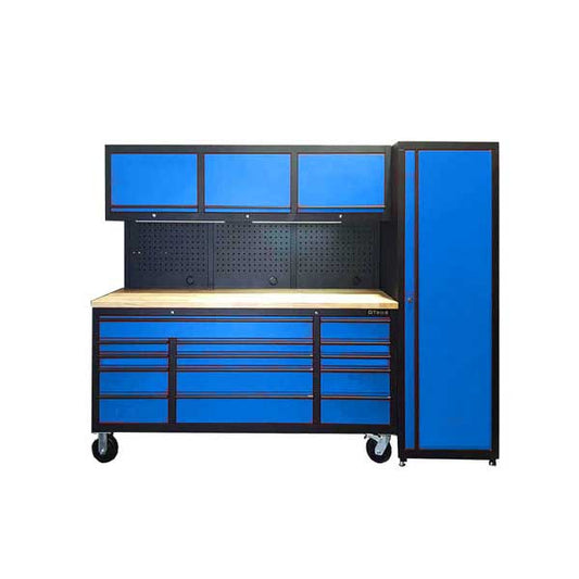 GTX 1.8M Steel Tool Box With 1 or more Tall Cabinet Blue Combo - Premium Tool Box from GTools - Just $2148! Shop now at GTools