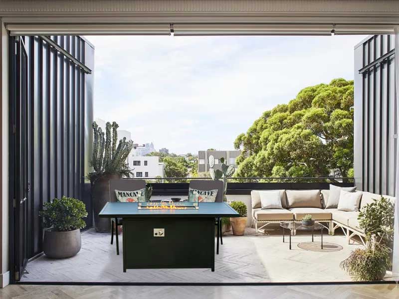 Patio Dining Gas Fire Pit Table - GTools