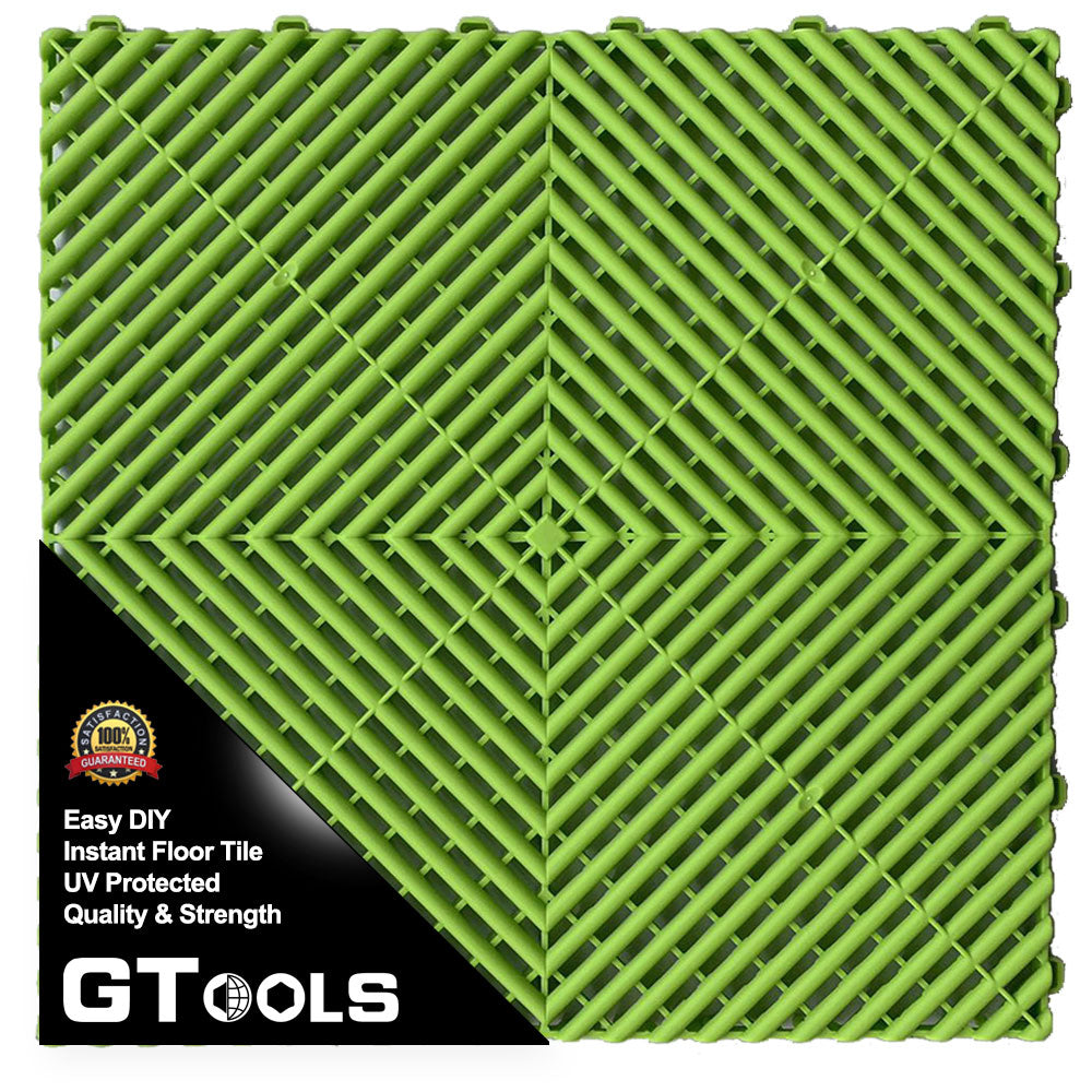 400 series Ribbed Garage Floor Tile Instant DIY Box of 15 - Premium Tile from GTools - Just $99! Shop now at GTools