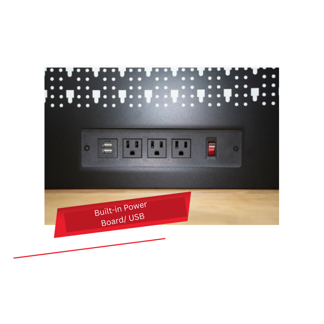 PREMIUM FEATURES ADDED 1.8M Black Matte Steel 15-Drawer Workbench Combo- Power Point - GTools