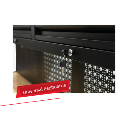 PREMIUM FEATURES ADDED 1.8M Black Matte Steel 15-Drawer Workbench Combo- Power Point - GTools