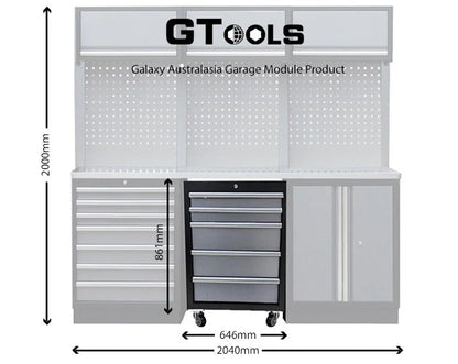 5 Drawer Rolling Toolbox Cabinet - GTools
