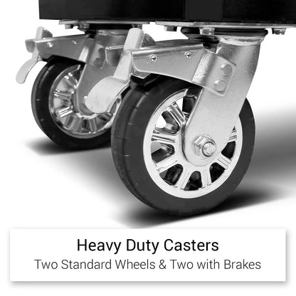 GT Series 1.8M x 1.8M (Tall) Black Matte Steel 15-Drawer Workbench Combo - Power Point