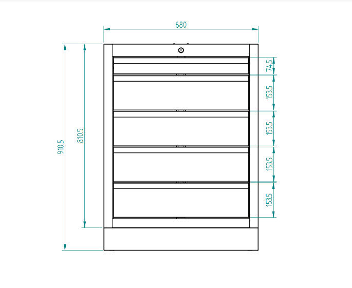 Standard Series 5 Drawer Cabinet