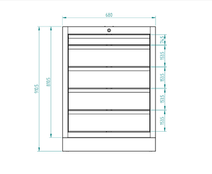 Standard Series 5 Drawer Cabinet