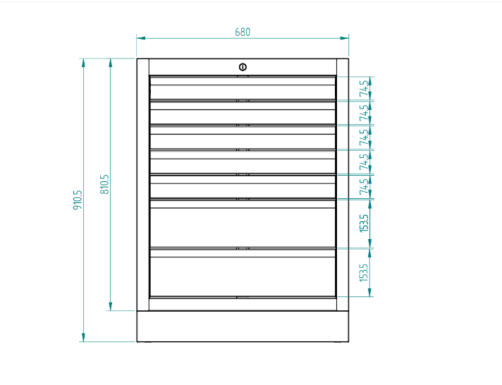 Standard Series 7 Drawer Cabinet