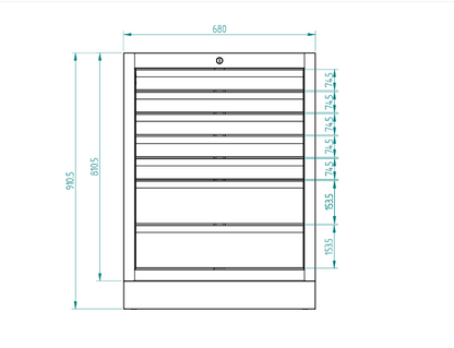 Standard Series 7 Drawer Cabinet