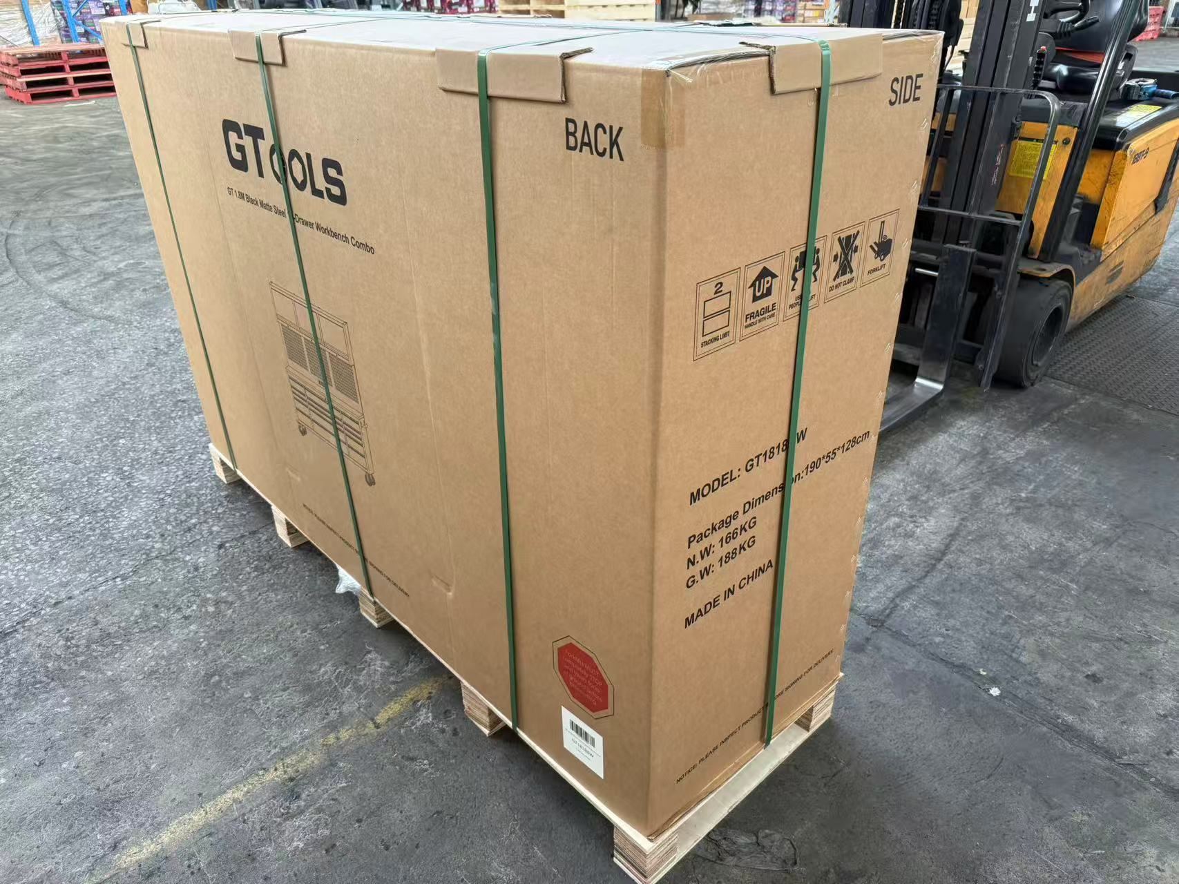 PREMIUM FEATURES ADDED 1.8M Black Matte Steel 15-Drawer Workbench Combo- Power Point - GTools