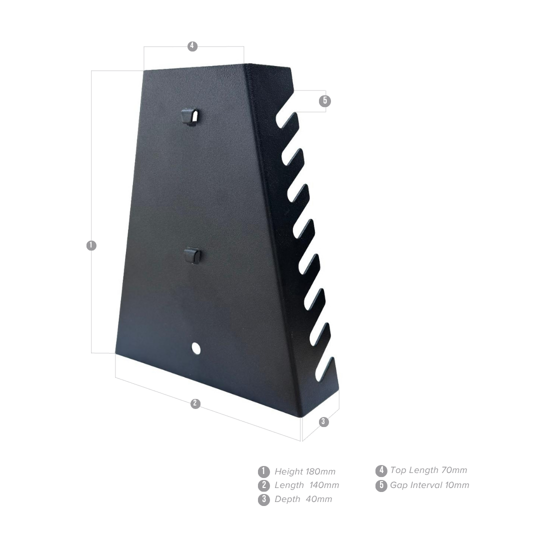 Spanner Holder – Steel Vertical Tray for 8 Spanners