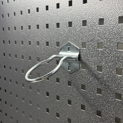 Pegboard Hooks on a square pegboard