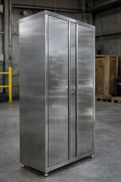 GTX Pro Series 915mm x 1.8M Stainless Steel Tall Cabinet – Heavy‑Duty Double Door Storage