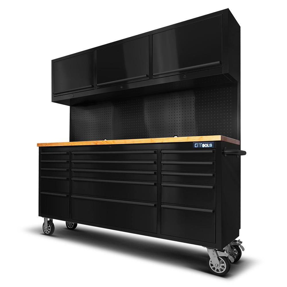 GT 1.8M Black Steel 15 Drawer Workbench Combo - Premium tool chest from GTools - Just $1249! Shop now at GTools