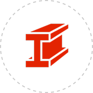 A red stylized I-beam icon centered on a solid black background.