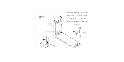 Standard Series 1.36M Standard Modular Workbench Station Legs & Frame