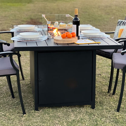 Patio Dining Gas Fire Pit Table - GTools