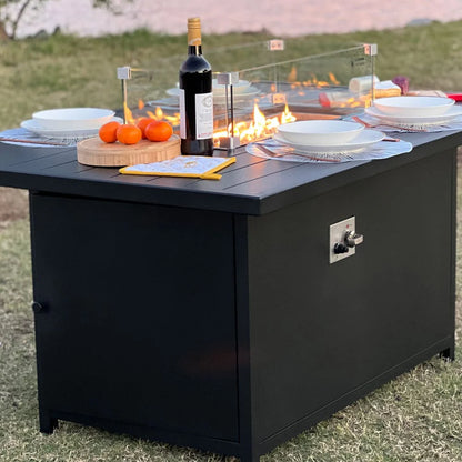 Patio Dining Gas Fire Pit Table - GTools