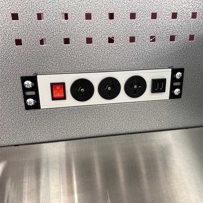 Steel Pegboard 1052mm x 614mm with Power Board & USB Sockets - GTools