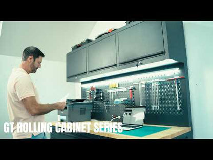 GT Series 1.8M x 1.8M (Tall) Black Matte Steel 15-Drawer Workbench Combo - Power Point