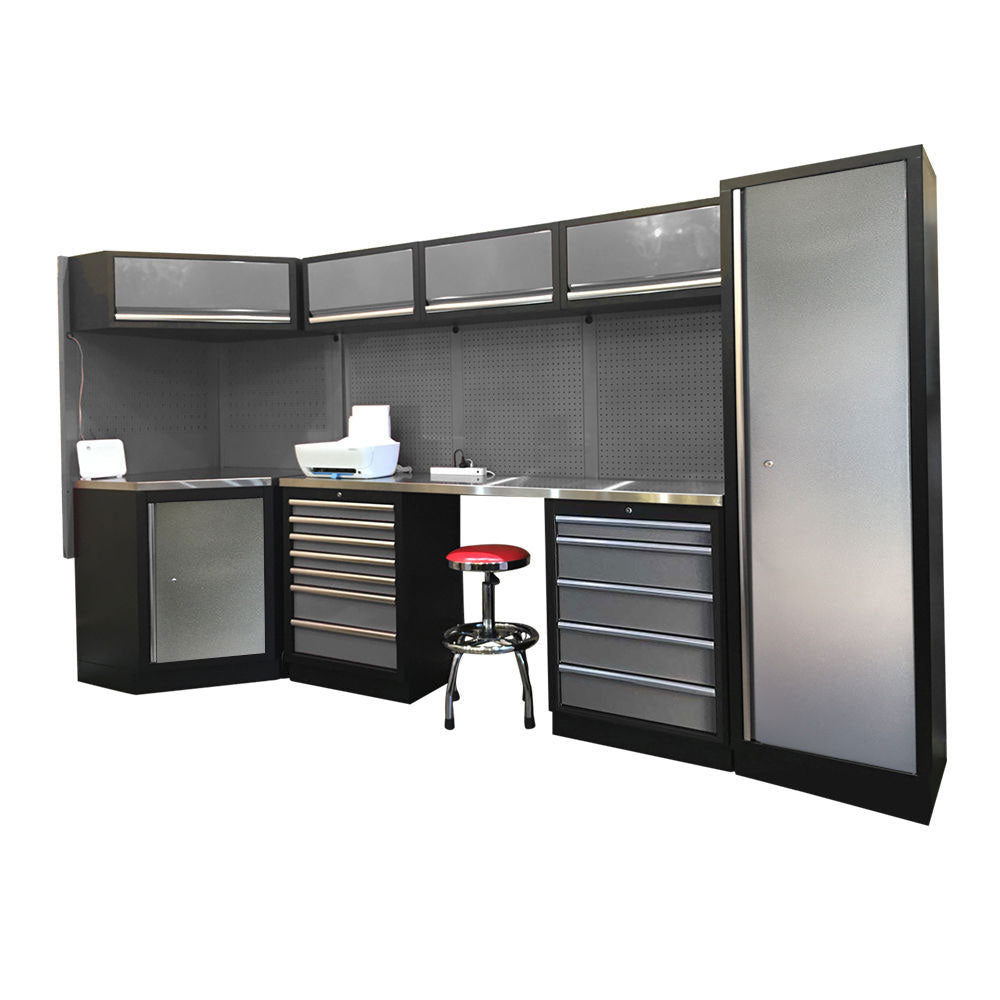 3.5M x .9M Corner Cabinet Workbench Combination / GT-COMBO9 - Premium Cabinets from Fast Bundle - Just $3382.00! Shop now at GTools