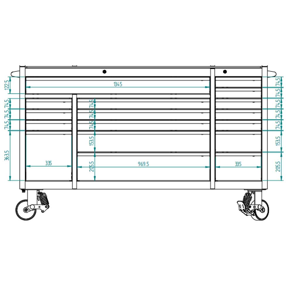 1.8M Tool Box Industrial Quality Heavy Duty Tool Chest BASE - Premium Tool Box from GTools - Just $1999! Shop now at GTools