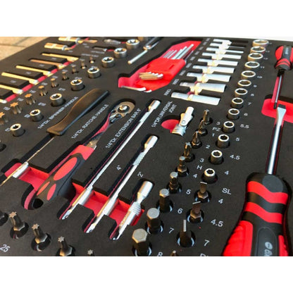 101 piece 1/4″ drive sockets, Screwdriver & Hex Star Key set in EVA Tray - Premium Sockets from GTools - Just $158.00! Shop now at GTools