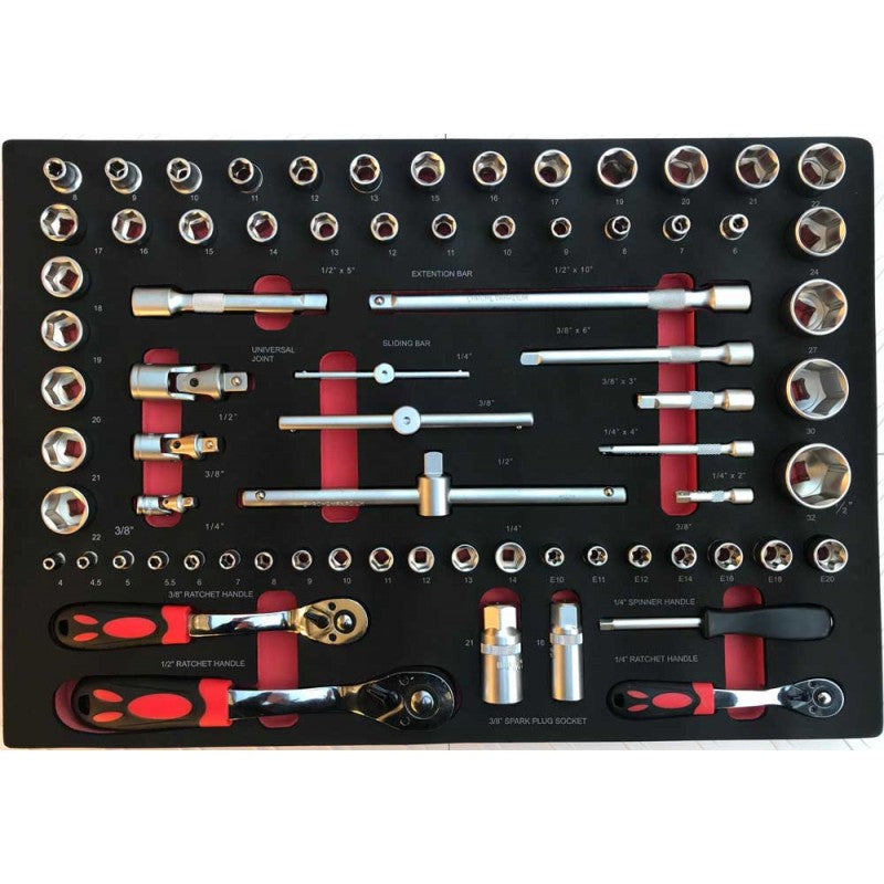72 Piece Metric Socket Set in EVA Tray - Premium Sockets from GTools - Just $208.00! Shop now at GTools