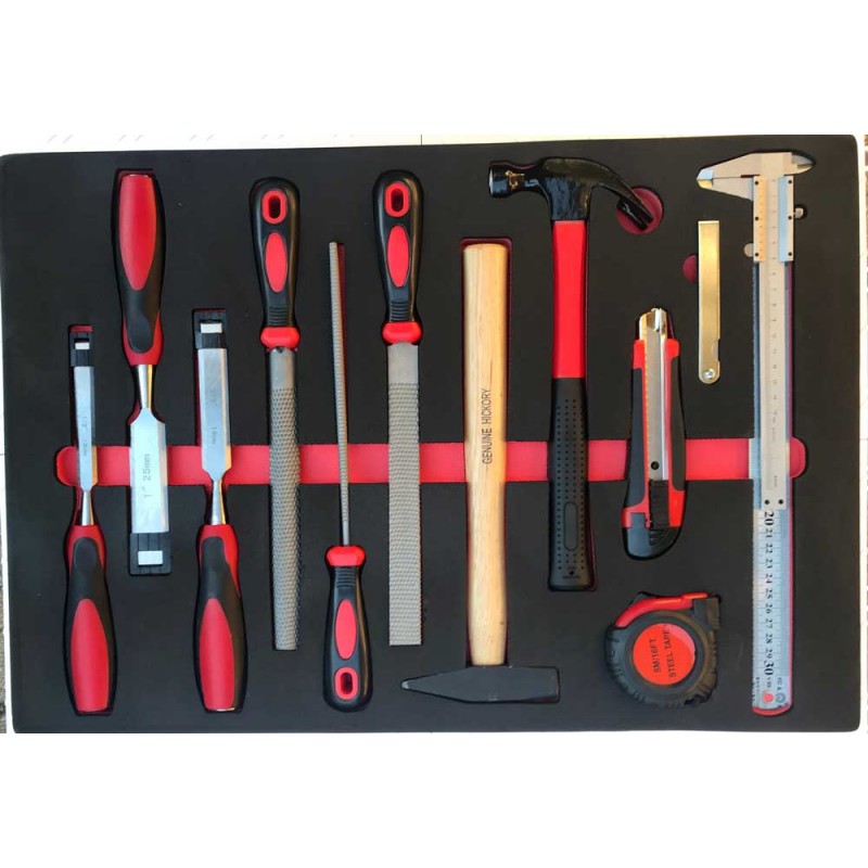 13 piece Wood File, Chisel, Hammer & Measure Set in EVA TRay - Premium Pliers from GTools - Just $117.00! Shop now at GTools