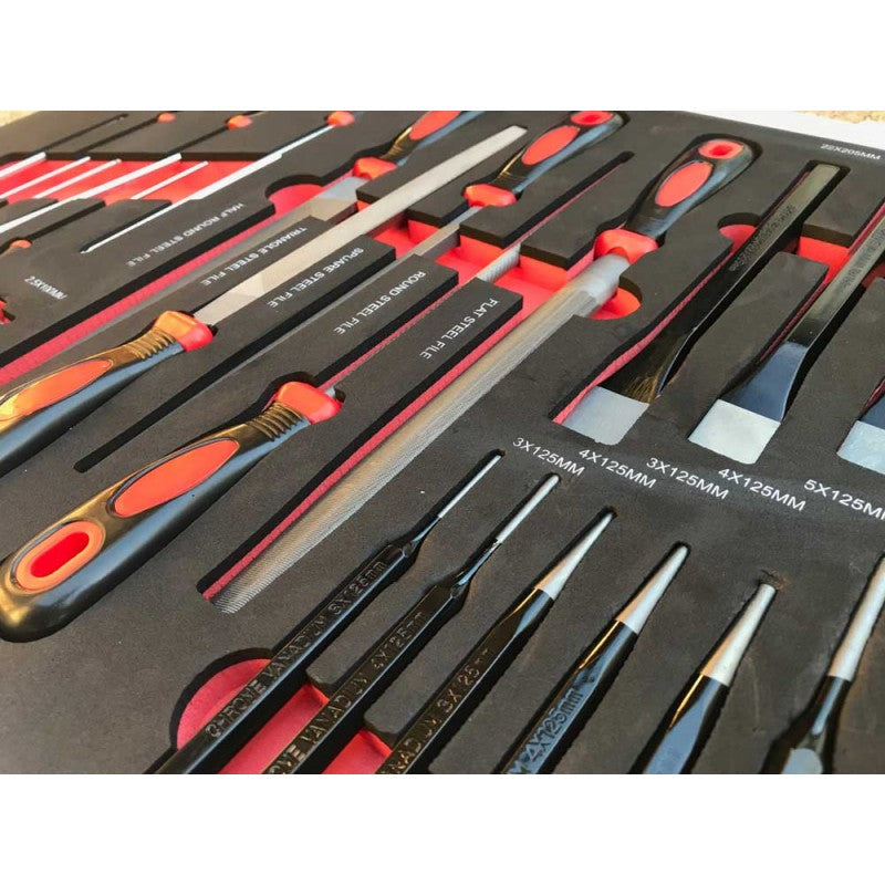 24 Piece Hex Key, Metal File, Punch & Cold Chisel Set in EVA Tray - Premium Pliers from GTools - Just $99.00! Shop now at GTools