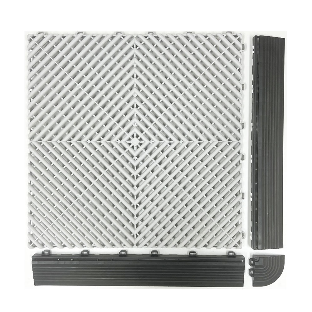 Car Podium Ribbed Grid Tile Set 5.3M x 2.9M - Premium Tile from GTools - Just $797! Shop now at GTools