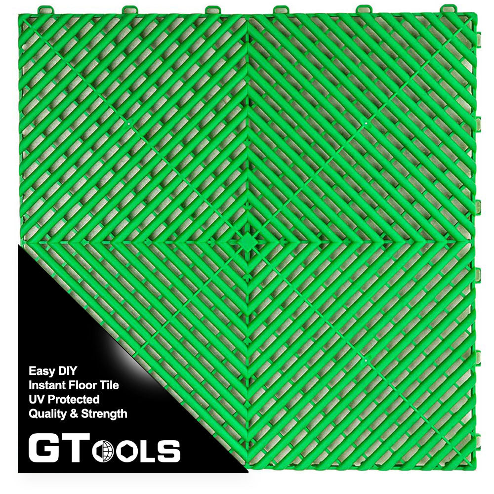 400 series Ribbed Garage Floor Tile Instant DIY Box of 15 - Premium Tile from GTools - Just $99! Shop now at GTools