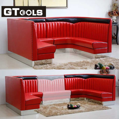 1950 Chicago Style Retro Diner Booth Sofa - Premium Cafe Booth from GTools - Just $2999.00! Shop now at GTools