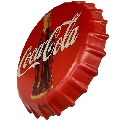 35cm Man Cave Metal COCA-COLA Bottle Cap Wall Sign - Premium Wall Sign from GTools - Just $29.00! Shop now at GTools