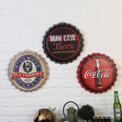 35cm Man Cave Metal Bottle Cap Tin Sign - Premium Wall Sign from GTools - Just $29.00! Shop now at GTools