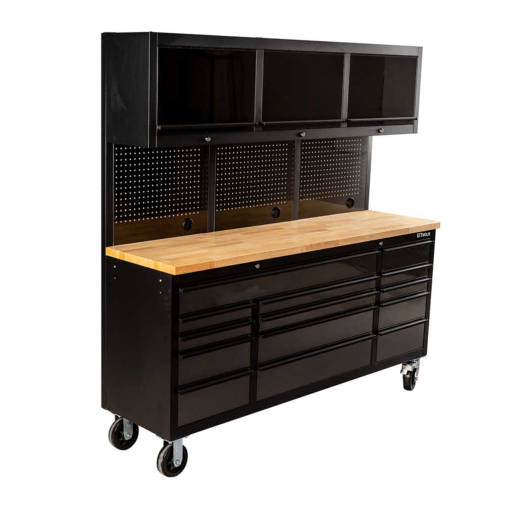 1.8M Black Stainless Steel Workbench Combo with Mega Drawer - Premium Tool Box from GTools - Just $1799! Shop now at GTools