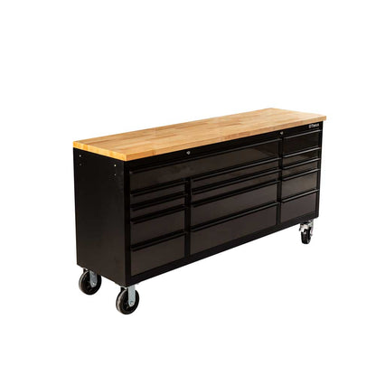 Black 1.8M Stainless Steel Workbench, Mega Drawer Rolling Tool Chest - Premium Tool Box from GTools - Just $1149.00! Shop now at GTools