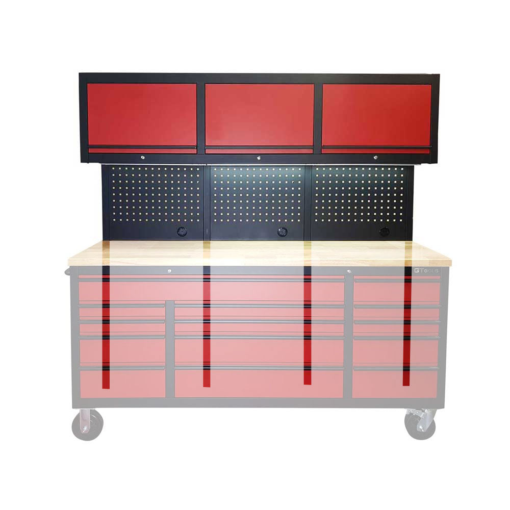 GTX 1.8M Steel Overhead Cabinets, Pegboards & Support Frames Set - Premium Tool Box from GTools - Just $550! Shop now at GTools