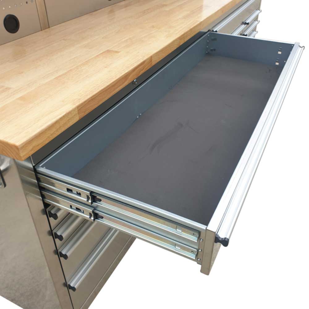 GTX 1.8M Stainless Steel Workbench Combo with Mega Drawer - Premium Tool Box from GTools - Just $1699! Shop now at GTools