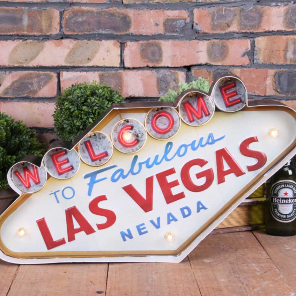 48cm Man Cave LED Sign Las Vegas - Premium Wall Sign from GTools - Just $44.00! Shop now at GTools