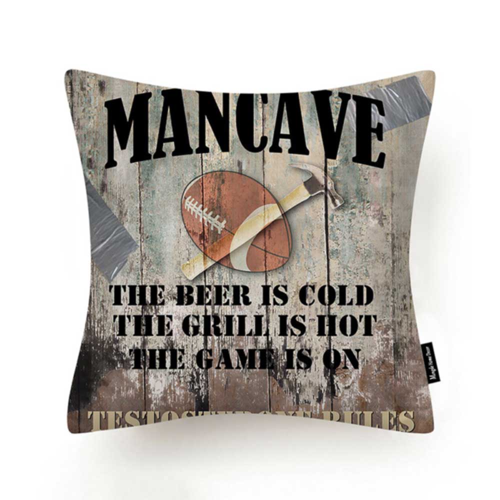 45cm Man Cave Cozy Foot Ball Image Cushion - Premium Wall Sign from GTools - Just $19.00! Shop now at GTools