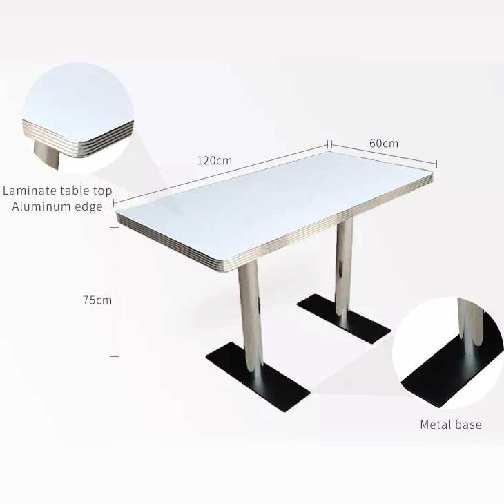 1950 Retro Cafe Diner Table - Premium Cafe Table from GTools - Just $399.00! Shop now at GTools