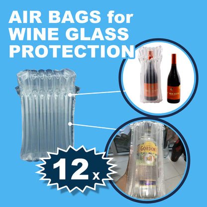 12x Inflatable Air Column Bags for 750ml Wine Bottle Glass Packaging - Premium bag from GTools - Just $17.50! Shop now at GTools