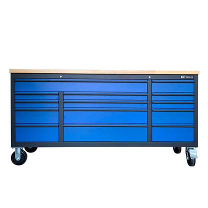 Blue 1.8M Steel Workbench, Mega Drawer Rolling Tool Chest - Premium Tool Box from GTools - Just $1099.00! Shop now at GTools